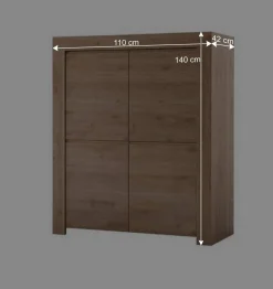 110x140x42 cm Highboard 4-türig - Karika