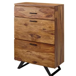 80x120x42 cm Hochkommode aus Sheesham massiv - Elmin