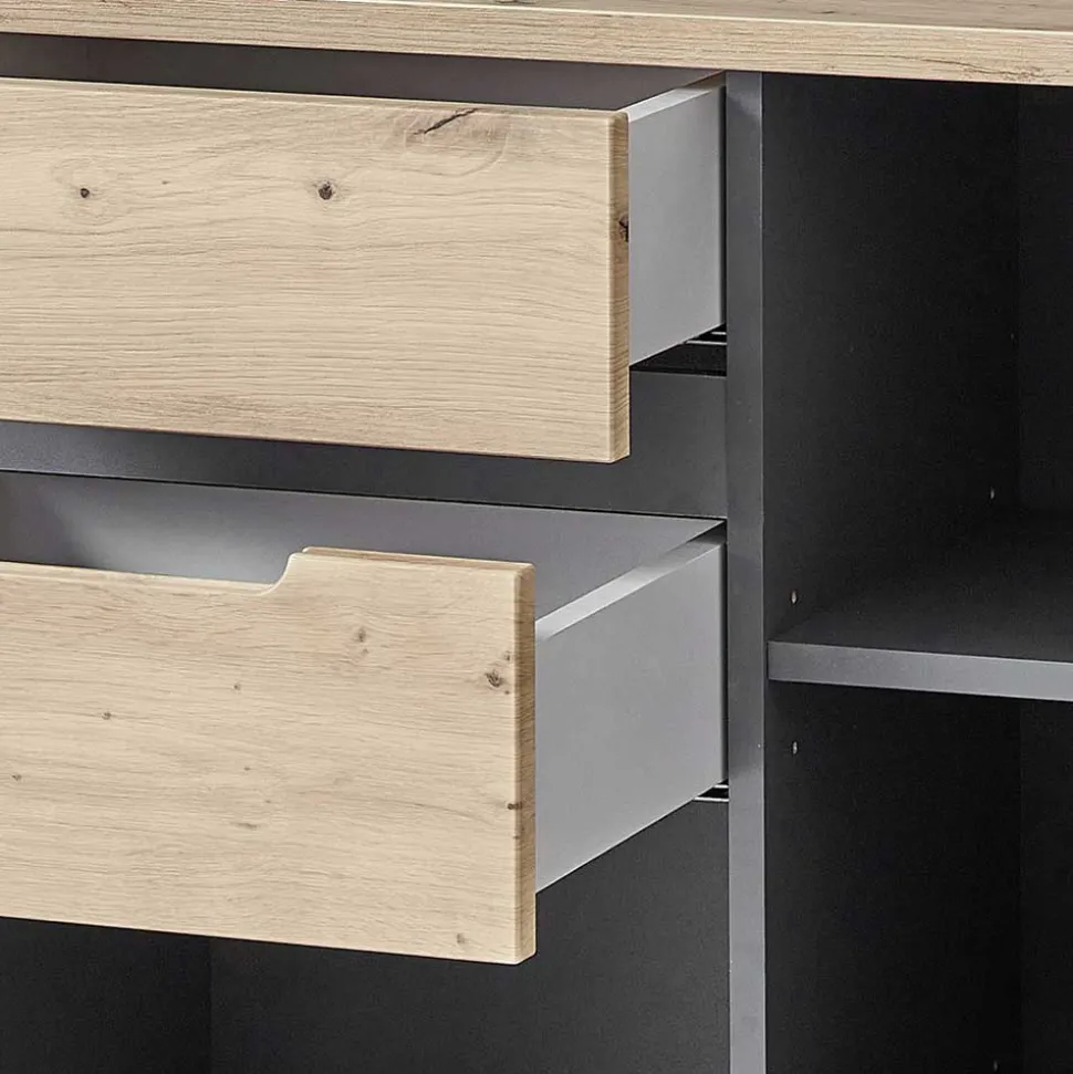 120x107x38 cm Hochkommode in Wildeiche - Kuetra