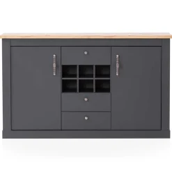 104x169x45 cm Hohe Kommode mit Flaschenfächern - Lionel