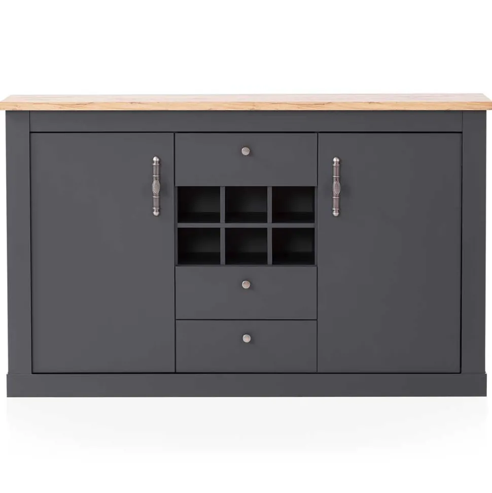 104x169x45 cm Hohe Kommode mit Flaschenfächern - Lionel