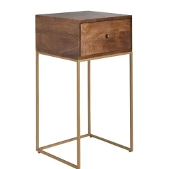 40x76x35 cm Hohe Nachtkommode mit einer Schublade - Kanados