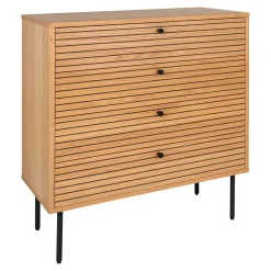 80x85x40 cm Kommode in Eiche Natur Furnier - Virona