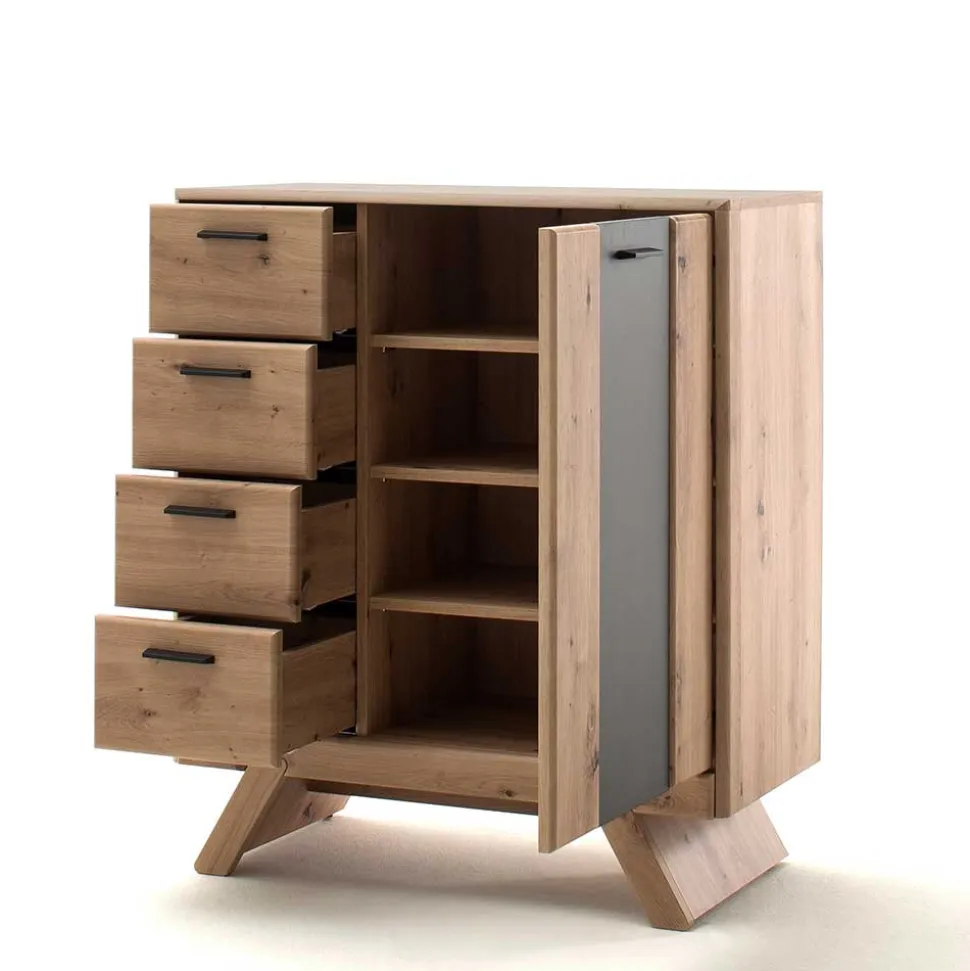 89x103x44 cm Kommode in Holzdekor Eiche - Larinca