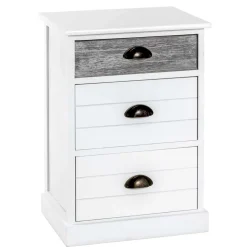 41x60x31 cm Landhaus Nachtkommode aus Paulownia massiv - Geroga