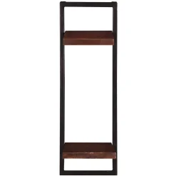 30x80x11 cm Metall Wandregal mit zwei Ablagen - Solapura