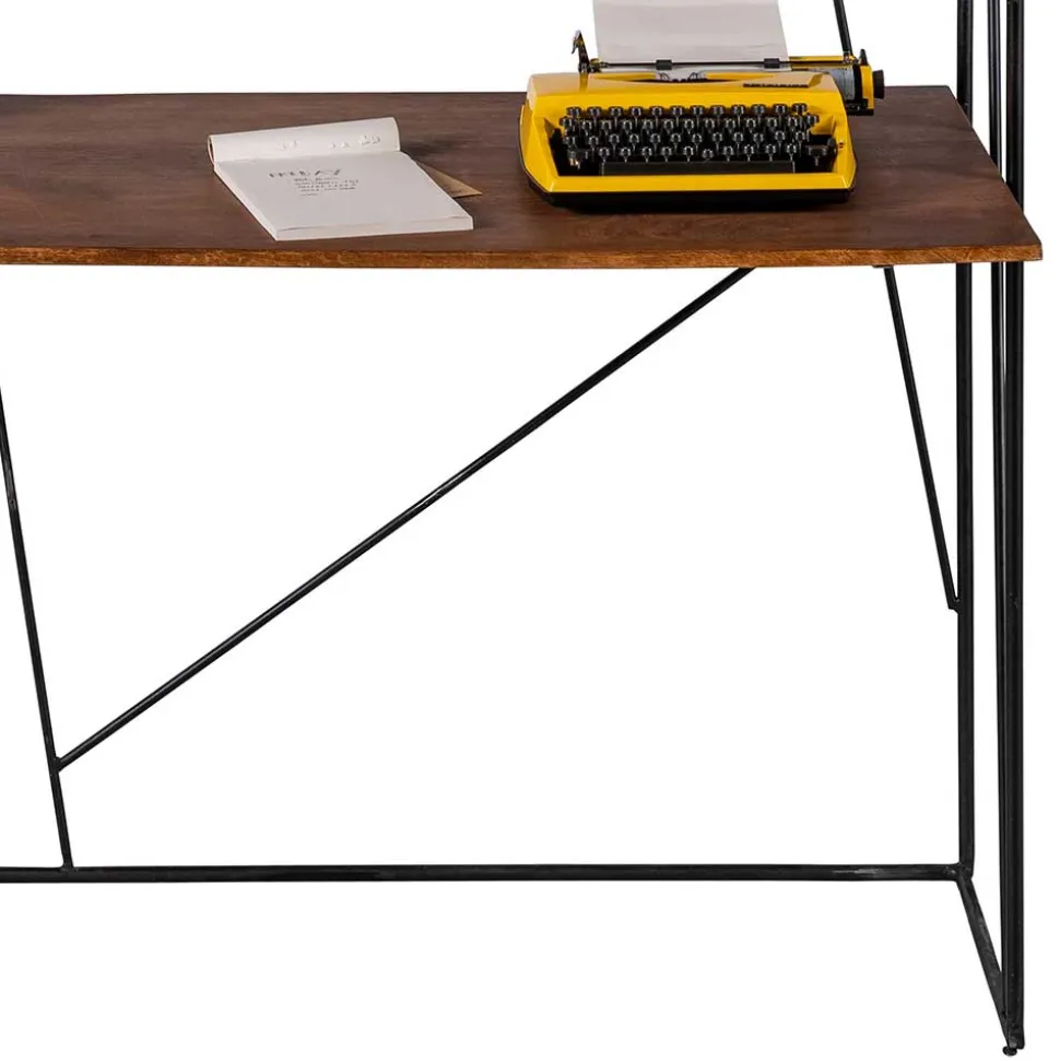 120x202x60 cm Regal mit Schreibtisch im Loft Style - Offia