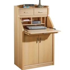 67x120x44 cm Schranksekretär in Buche Natur - Tablona