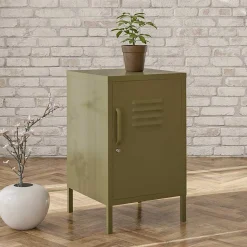 38x69x40 cm 1-türige Kommode in Oliv Grün - Austral