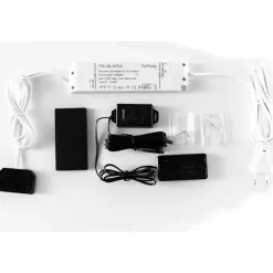 159x136x37 cm 3-türige Kommode mit Glaseinsätzen - Varzino