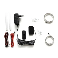 159x136x37 cm 3-türige Kommode mit Glaseinsätzen - Varzino