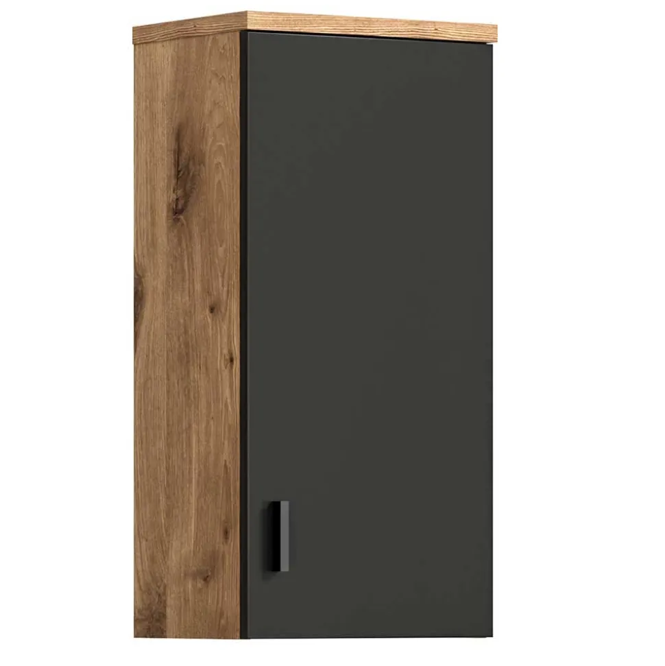 37x75x25 cm 1-türiger Bad Oberschrank modern - Steikun