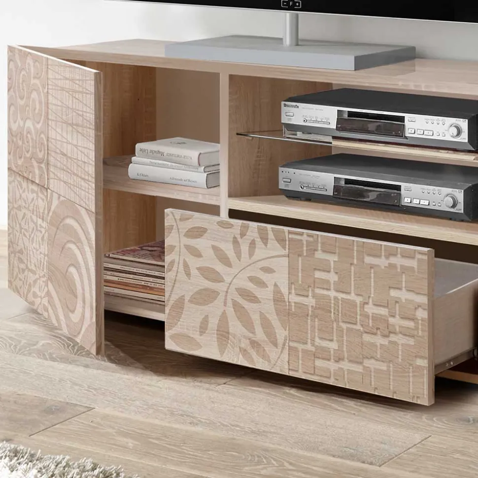 121x57x42 cm TV Board in Dekor Eiche Sonoma - Bielvas