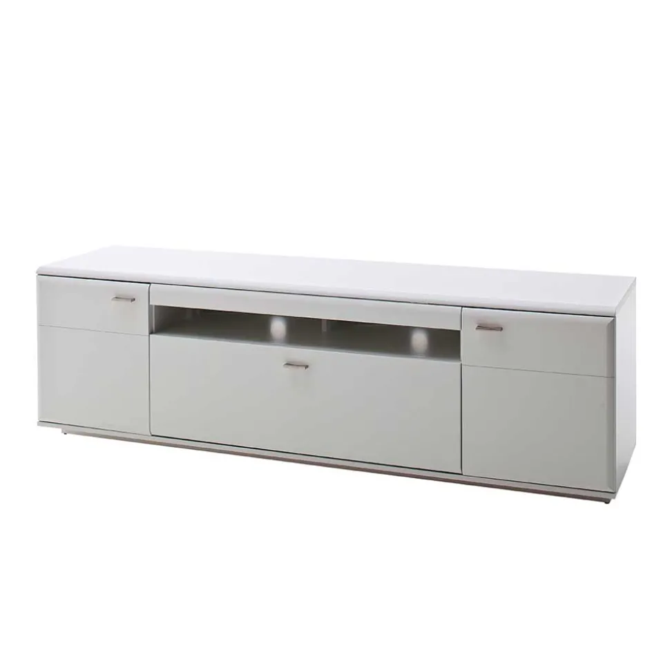 195x60x51 cm TV Board Unterschrank in Weiß - Hazime
