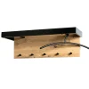70x24x25 cm Wandgarderobe mit 5 Kleiderhaken - Zyaman