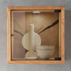 34x34x20 cm Wandvitrine in Wildeiche - Acapella