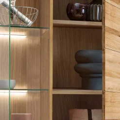 102x204x40 cm Wohnzimmer Holzschrank aus Wildeiche - Loitons