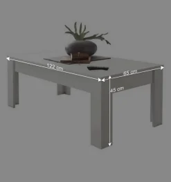 122x45x65 Couchtisch in Weiß lackiert - Mikes