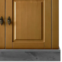 108x85x45 Country Kommode in Kiefer Lauge & Grau - Eshelas