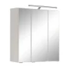 60x66x20 3D Spiegelschrank mit Aufsatzleuchte LED - Lasdias