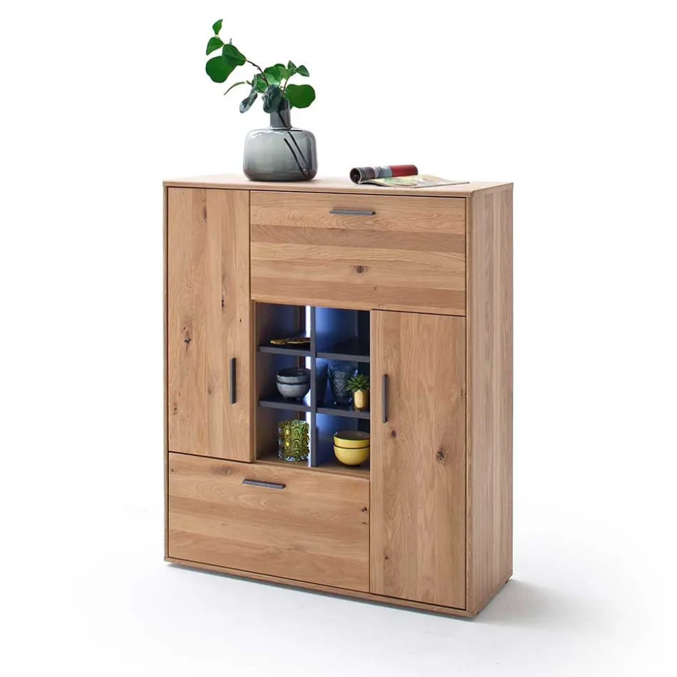 104x123x37 Design Highboard aus Holz & MDF - Assela