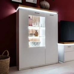 98x143x38 Design Highboard mit Beleuchtung LED - Caldri