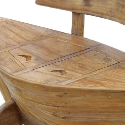 145x99x65 Design Holzbank in Boot Optik - Teako