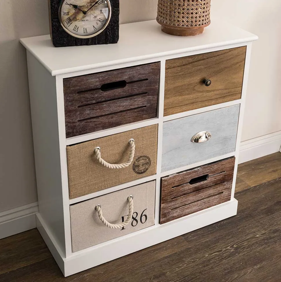 70x72x30 Design Kommode mit sechs Schubladen - Amare