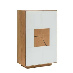 72x112x37 Design Schrank mit Glas Deckel - Mandrey