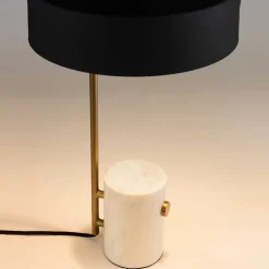 30x53x30 Design Tischleuchte in Schwarz & Messing - Streetline