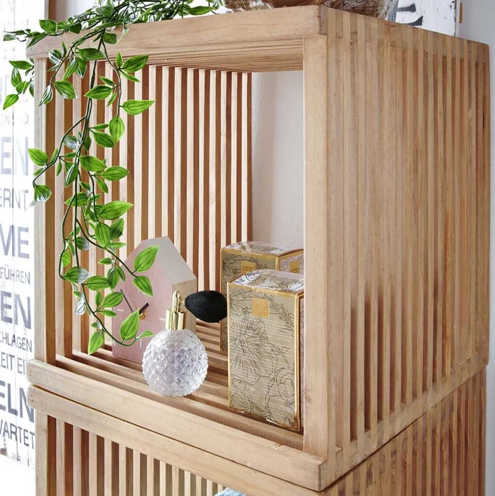 40x40x40 Design Würfelregal aus Teak massiv - Ariean