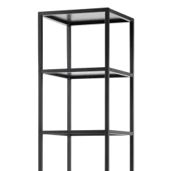 40x197x40 Designer Regal in Weiß & Schwarz - Enkraja