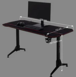 159x70x73 Designer Schreibtisch höhenverstellbar - Weyna