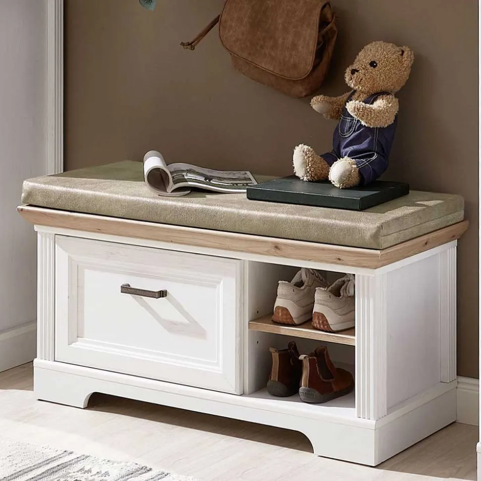 93x49x41 Dielenbank mit Stauraum - Nurelcas