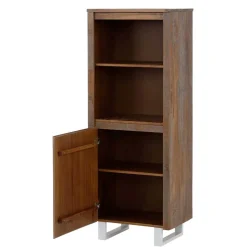 55x140x35 Dunkles Regal aus Kiefer Massivholz - Lavagna