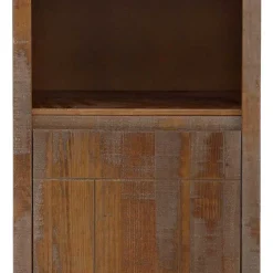 55x140x35 Dunkles Regal aus Kiefer Massivholz - Lavagna