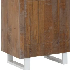 55x140x35 Dunkles Regal aus Kiefer Massivholz - Lavagna