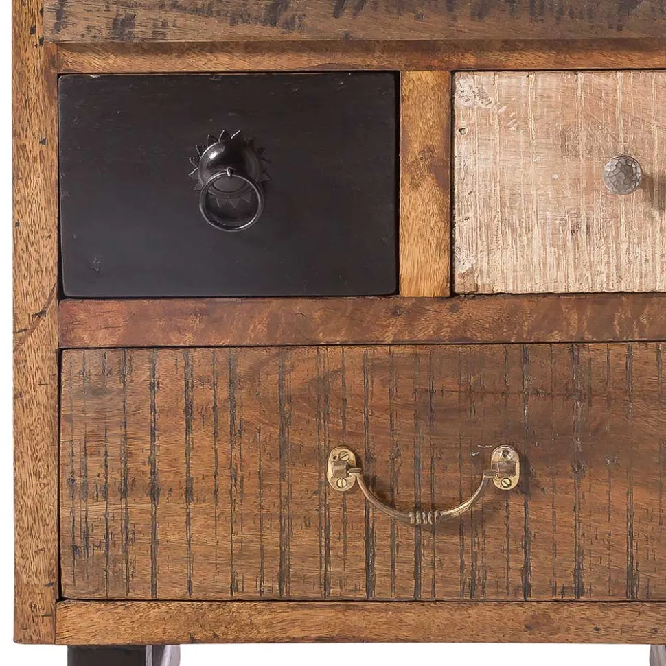 50x75x35 Echtholz Kommode aus Recyclingholz - Bahiro