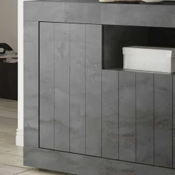 138x86x43 Esszimmer Kommode in Dunkelgrau - Putri