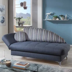 182x79x86 Federkern Schlafsofa in Blau - Curtici