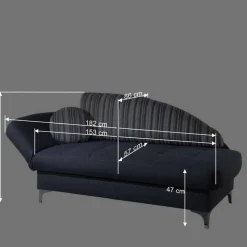 182x79x86 Federkern Schlafsofa in Blau - Curtici