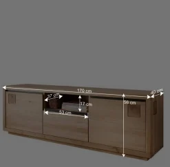 170x56x40 Fernsehboard aus Wildeiche Massivholz - Embleys