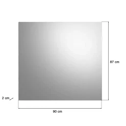 90x87x2 Flurspiegel in Grau - Nancys
