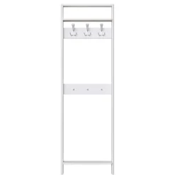 60x192x12 Garderobe aus Massivholz in Weiß - Oranias