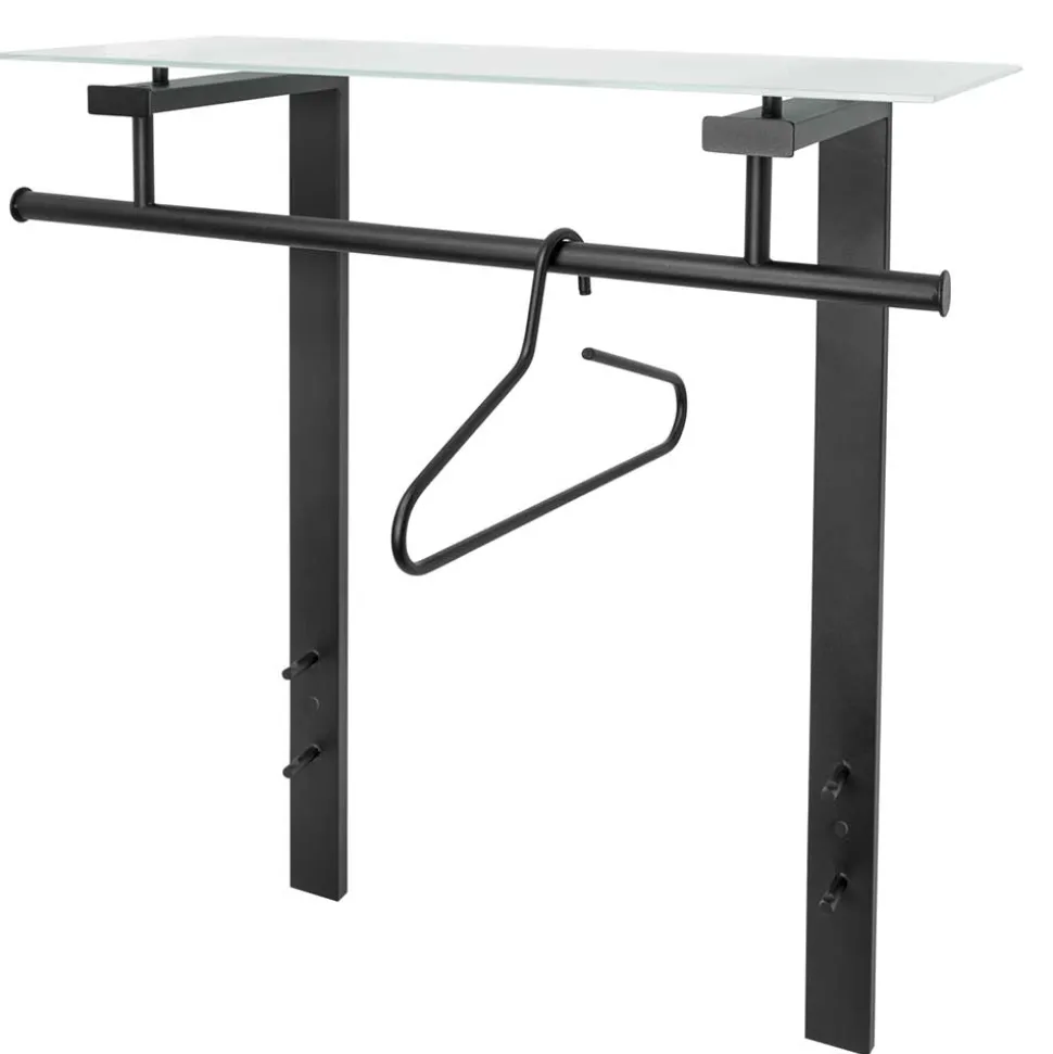 80x90x33 Garderobe mit Glas Hutboden - Justina