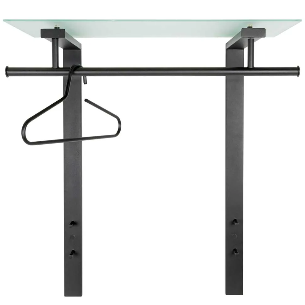 80x90x33 Garderobe mit Glas Hutboden - Justina