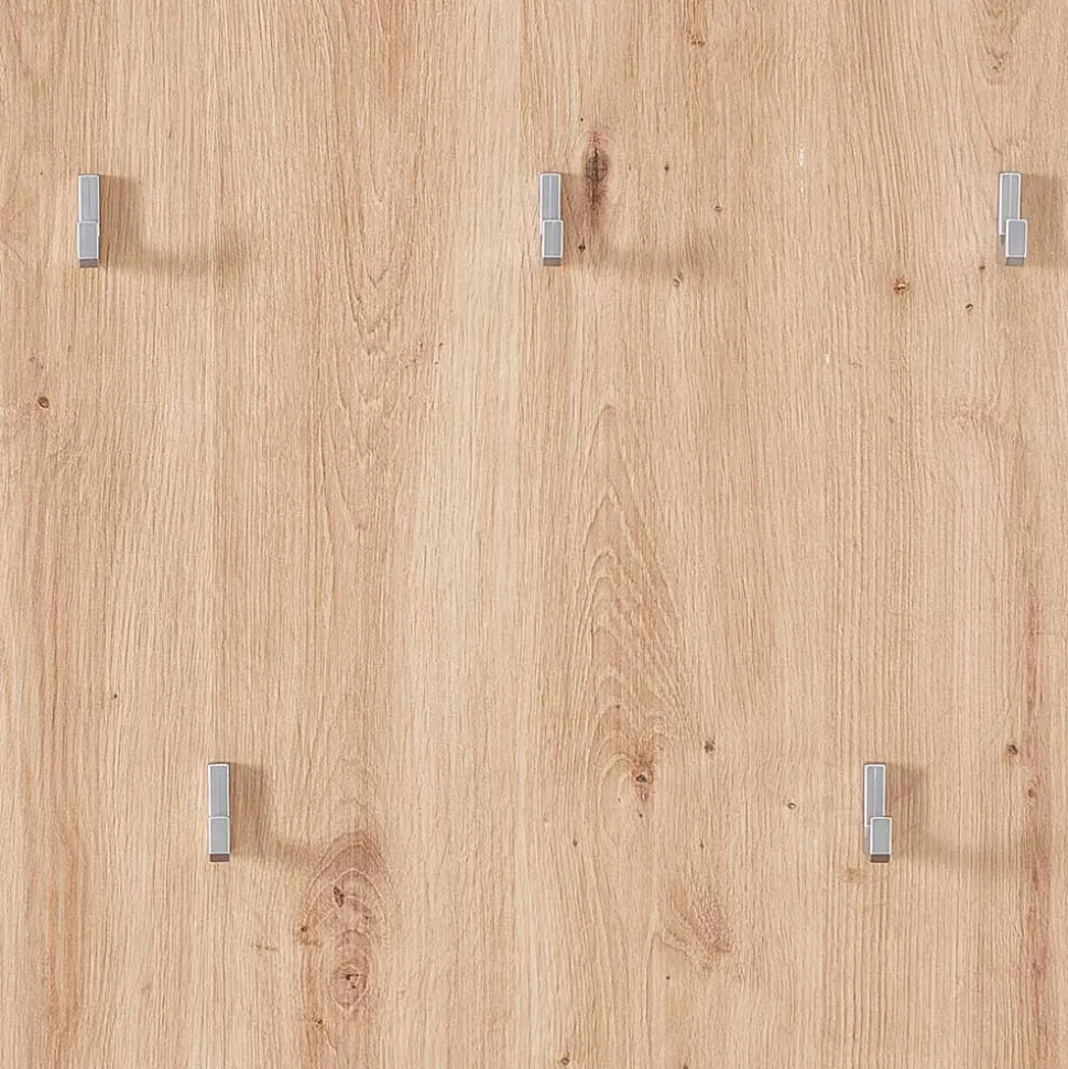 84x135x27 Garderobenpaneel mit fünf Kleiderhaken - Cluster