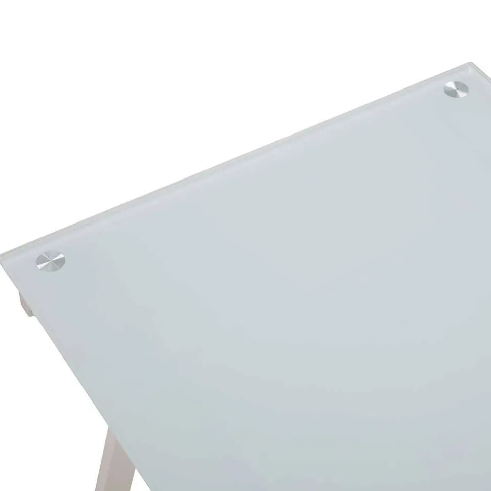 113x73x58 Glas Schreibtisch mit Vierfußgestell - Isacco