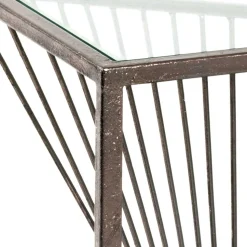 30x60x30 Glastisch mit Metallgestell - Tyrcio