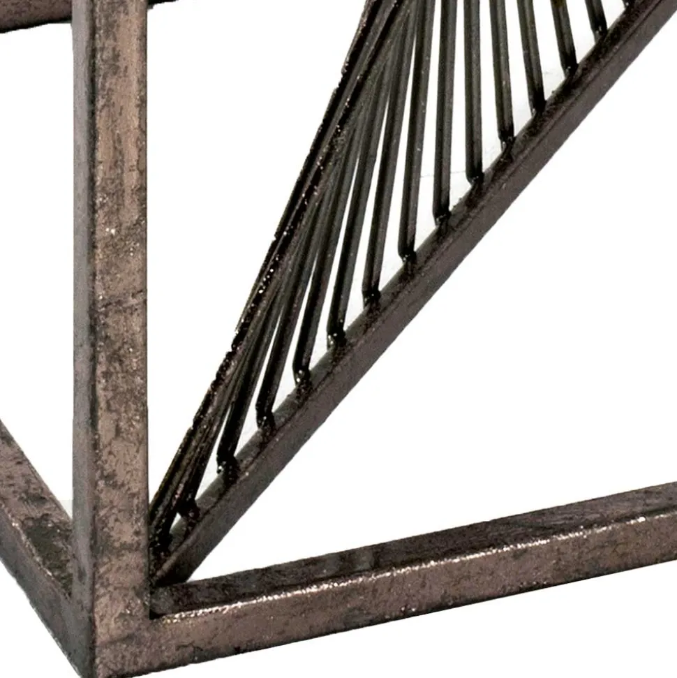 30x60x30 Glastisch mit Metallgestell - Tyrcio